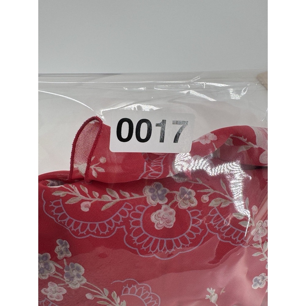 Y2K Victoria's Secret Sheer Raspberry Pink Floral Baby Doll Camo w/ Ruffled Trim - Picture 8 of 8